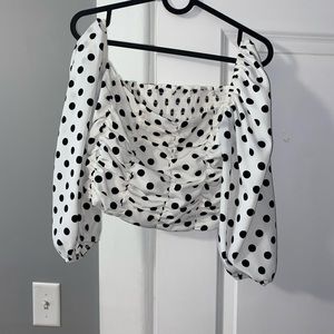 Zara polka dot crop top